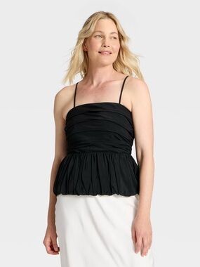 A New Day Women's Ruched Peplum Cami Top